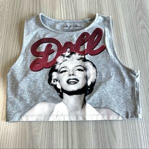 MARILYN MONROE SPORTS BRA/CROP TOP SIZE MEDIUM